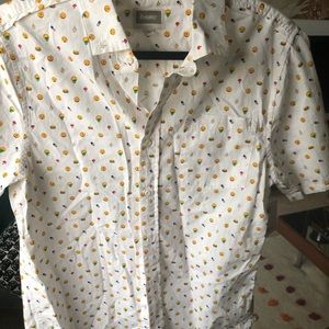 Emoji festival button up drugs